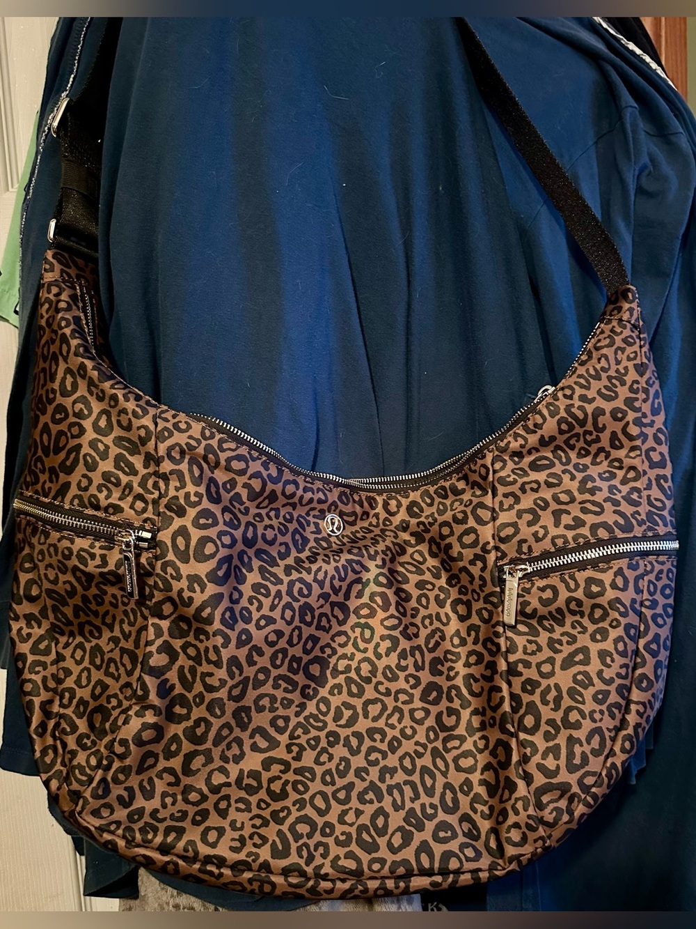 Lululemon Brown Leopard Print Sling Bag 13L